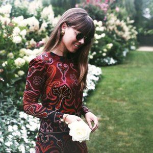 RACHEL ZOE Magnus Paisley Silk-Jersey Mini Dress